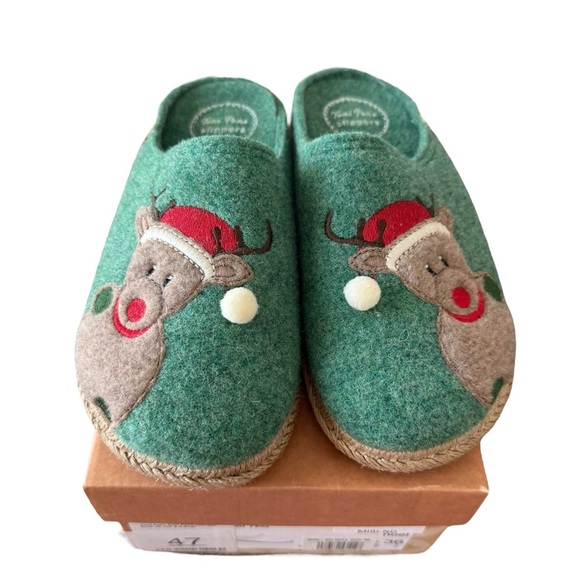 NIB Toni Pons Women’s Miri Slippers in Noel in Green in size 36 or US 5.5-6 - Picture 1 of 7